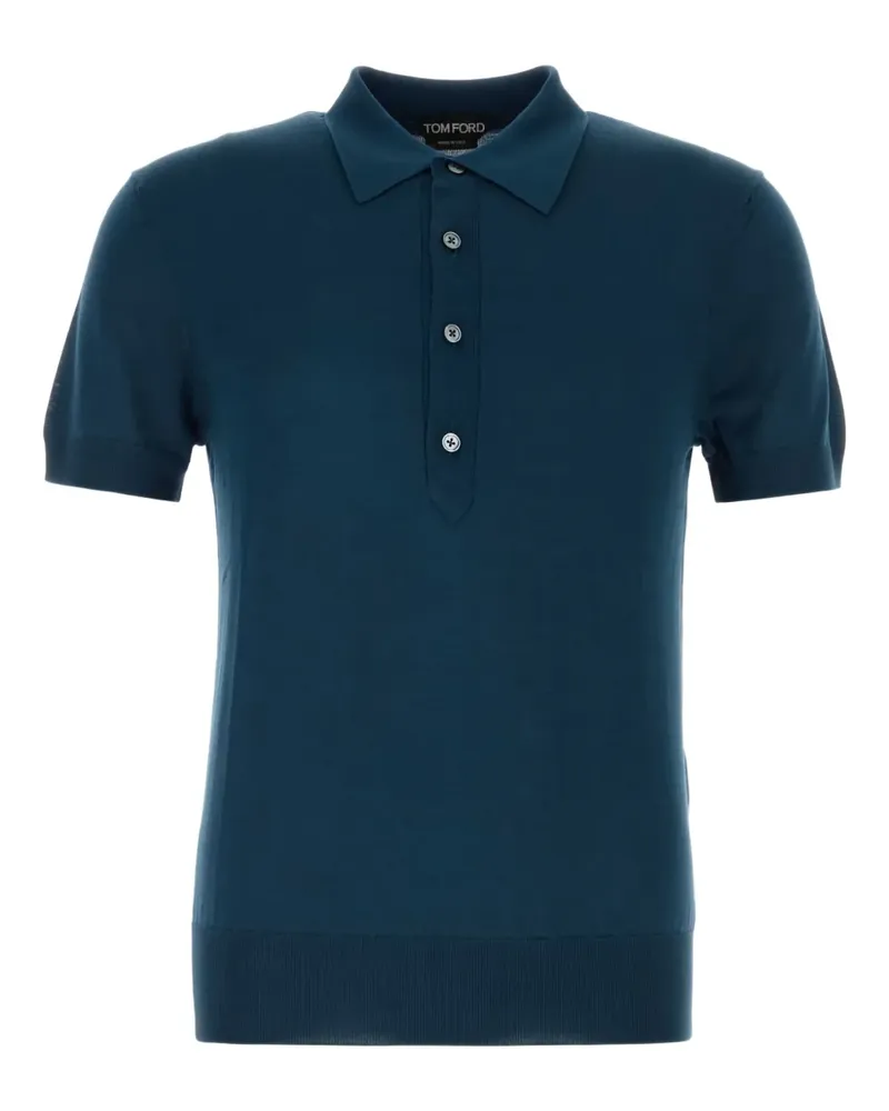 Tom Ford Kurzärmeliges Poloshirt - Blau Blau