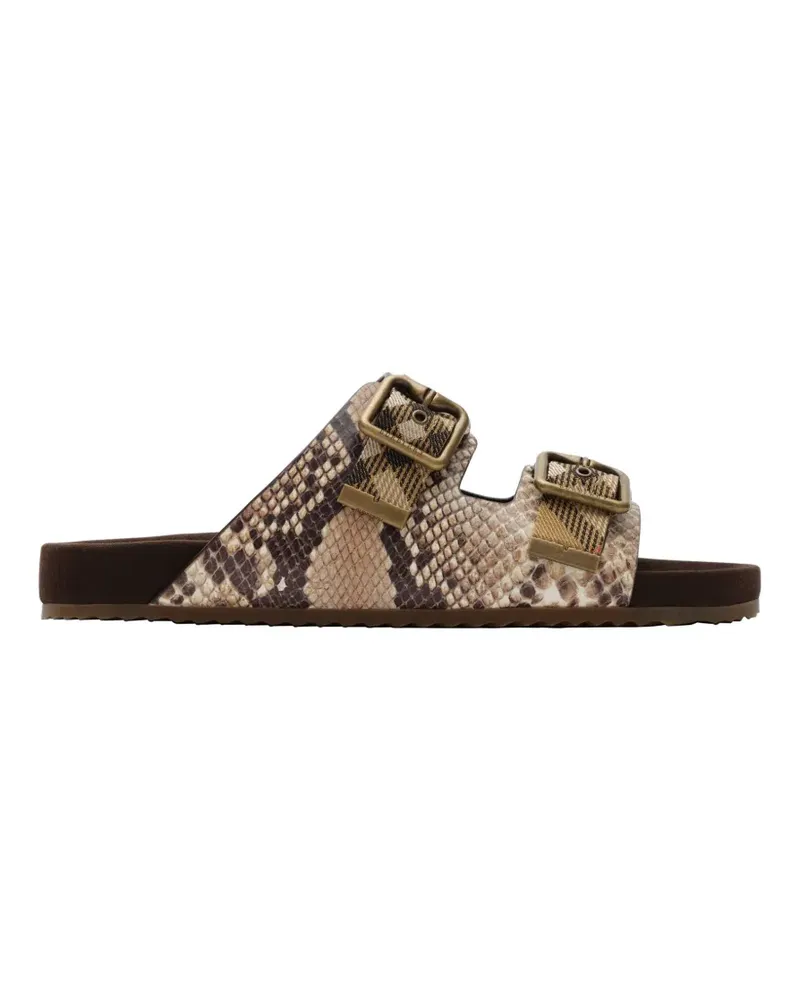 Burberry Sandalen Urchin aus Leder mit Python-Print​ - Nude Nude