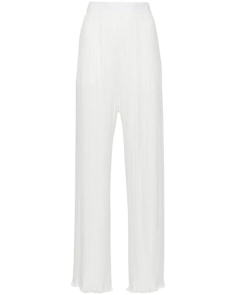 Lanvin Plissierte Straight-Leg-Hose - Weiß Weiß