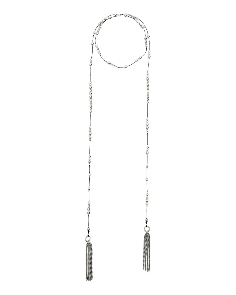 Isabel Marant Bob beaded tassel scarf - Silber Silber