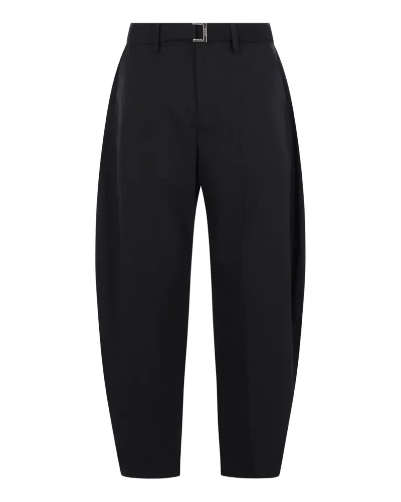Sacai belted pleated trousers - Schwarz Schwarz