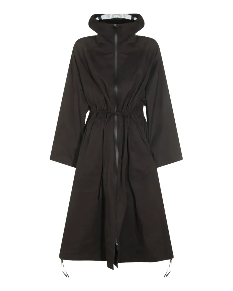 Herno drawstring-waist hooded coat - Schwarz Schwarz