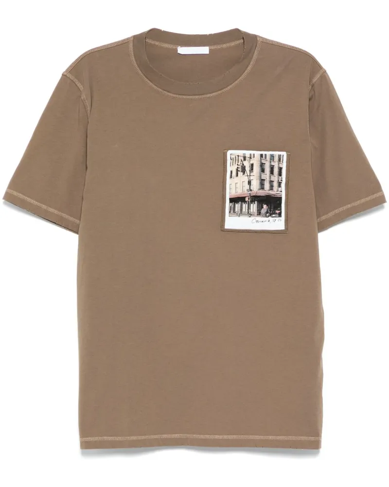 Helmut Lang Postcard T-Shirt Braun