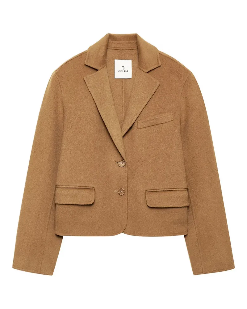 Anine Bing Etienne cropped blazer - Braun Braun