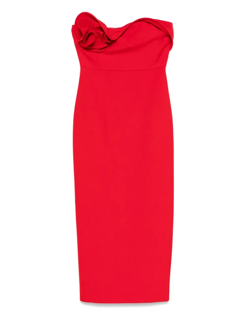 Roland Mouret Drapiertes Flower Midikleid - Rot Rot
