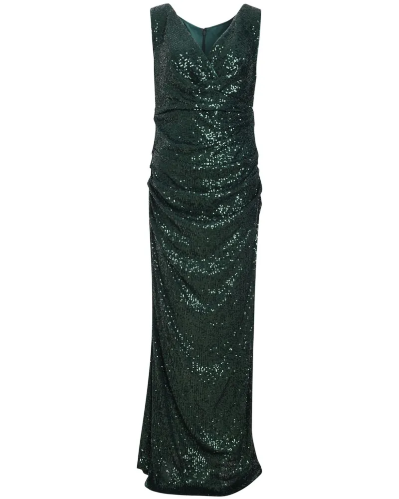 Talbot Runhof Matrix Kleid mit Pailletten - Grün Grün