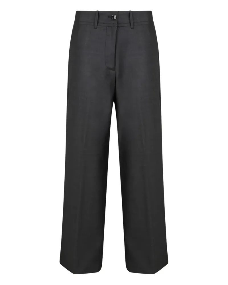 nine:inthe:morning Wide-Leg-Hose mit Bundfalten - Grau Grau