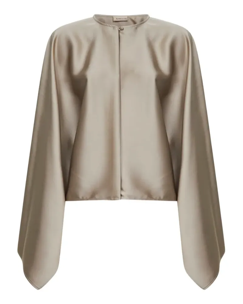 Blanca Asymmetrische Jacke mit weiten Ärmeln - Nude Nude
