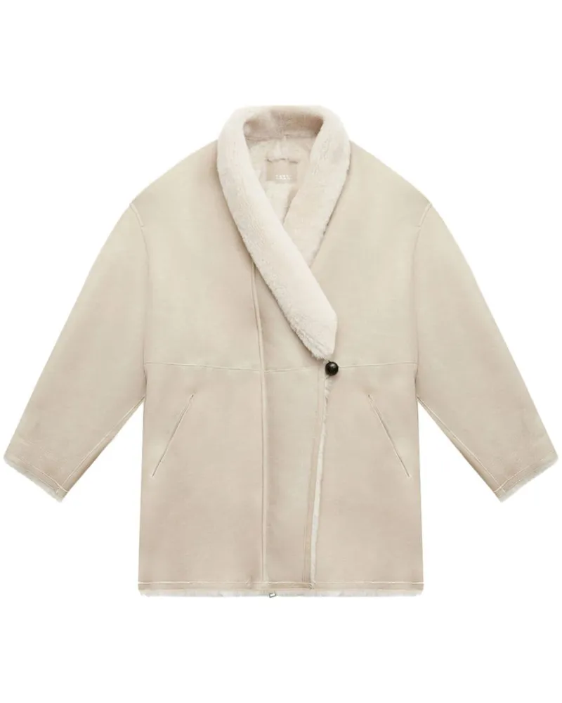 Isabel Marant Elanore Jacke aus Shearling - Nude Nude