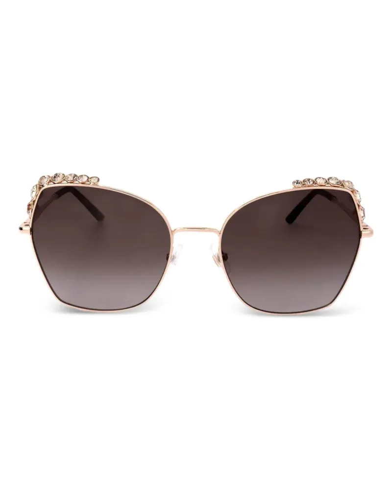 Carolina Herrera New York Sonnenbrille mit Kristallen - Gold Gold