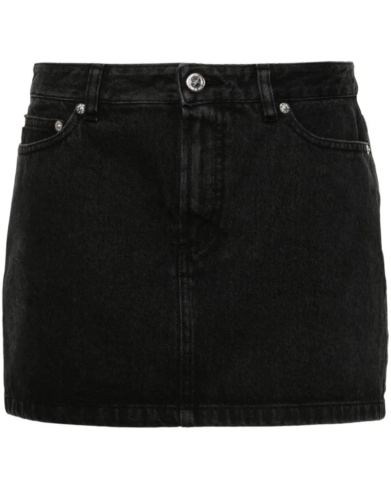 A.P.C. Halbhoher Jeans-Minirock - Schwarz Schwarz