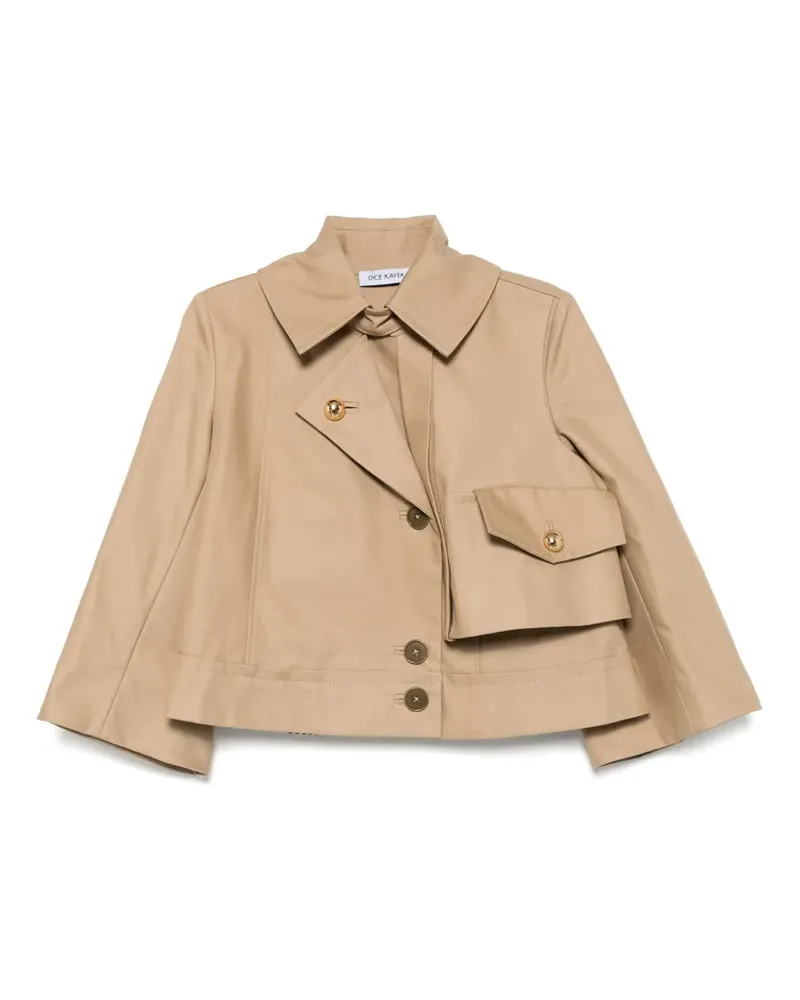 Dice Kayek Cropped-Trenchjacke mit Falten - Nude Nude