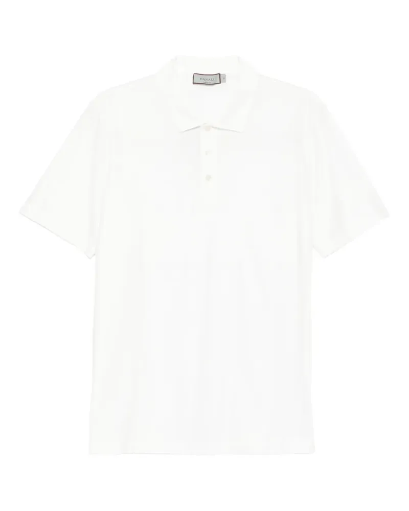 Canali Kurzärmeliges Poloshirt - Weiß Weiß