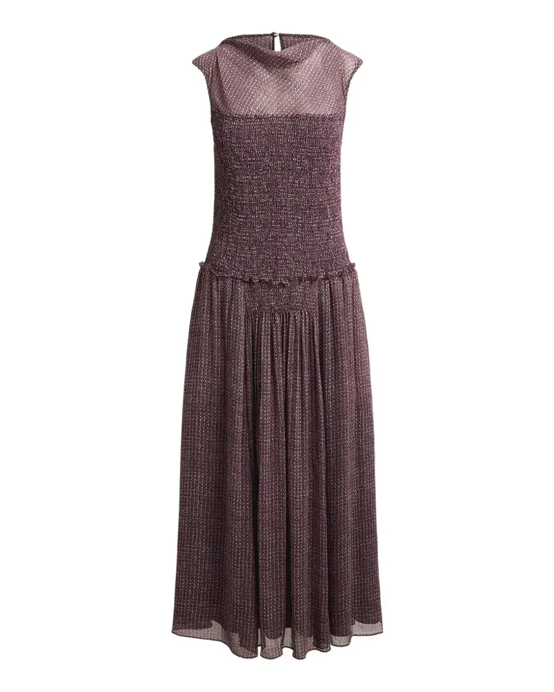 Ralph Lauren smocked circle-print dress - Violett Violett