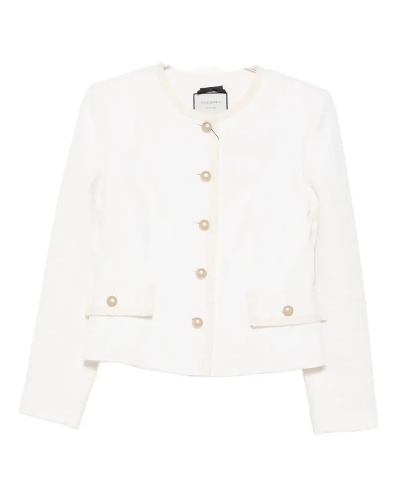 ANDIATA Lesley single-breasted jacket - Weiß Weiß