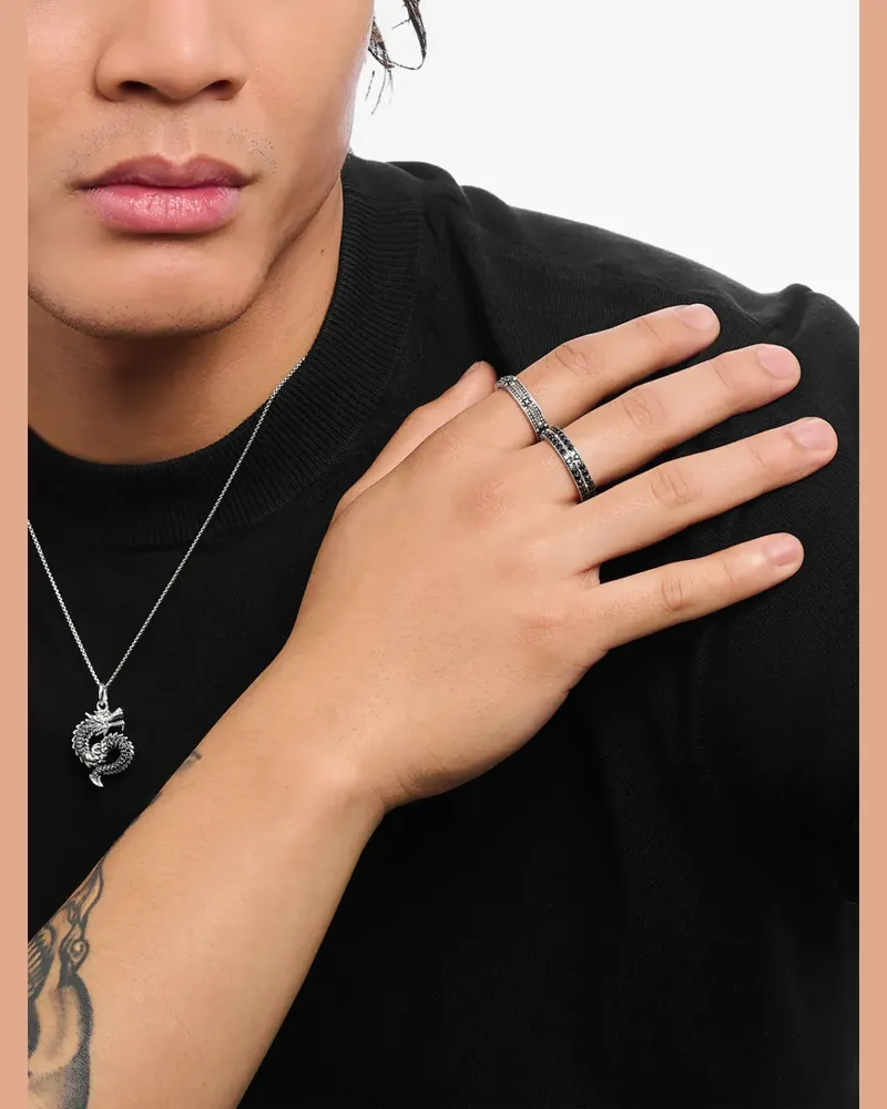 Thomas Sabo zirconia-embellished faceted ring - Silber Silber
