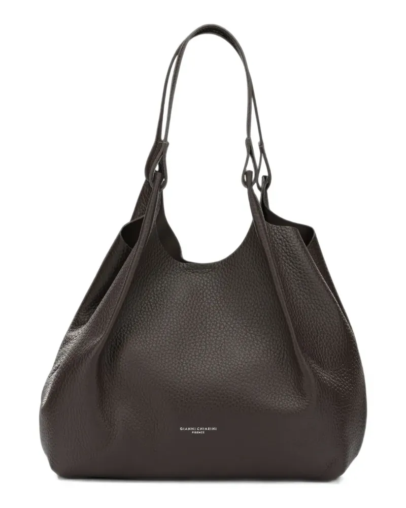 Gianni Chiarini Große Dua Tote Bag aus strukturiertem Leder - Braun Braun