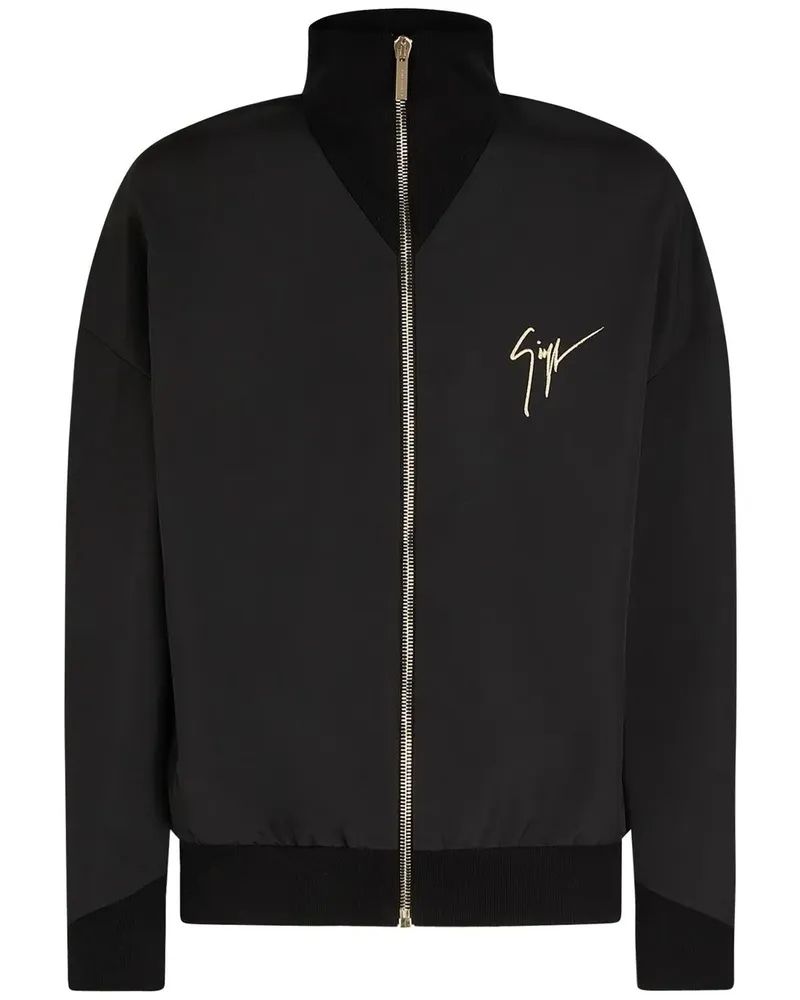 Giuseppe Zanotti Bomberjacke mit Reißverschluss - Schwarz Schwarz