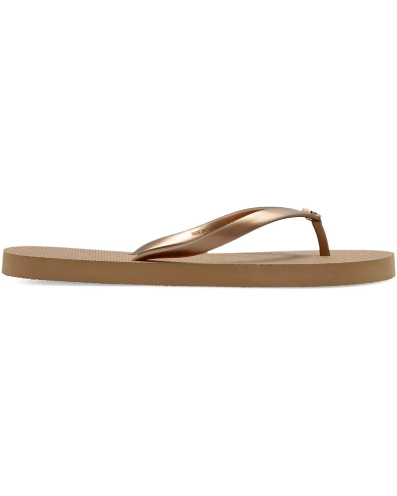 Melissa Odabash Flip-Flops mit Logo - Nude Nude