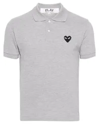 Comme des Garçons Poloshirt mit Herz-Patch Grau