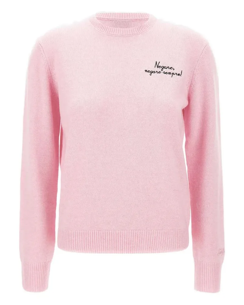 MC2 Saint Barth embroidered crew neck sweater - Rosa Rosa