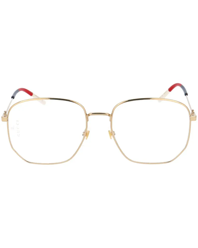 Gucci Sonnenbrille mit sechseckigen Gläsern - Gold Gold
