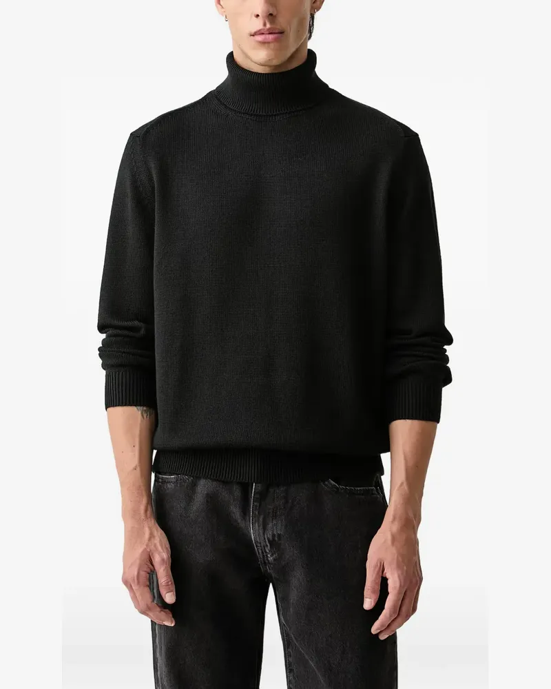 Armani Exchange roll-neck ribbed-trim sweater - Schwarz Schwarz