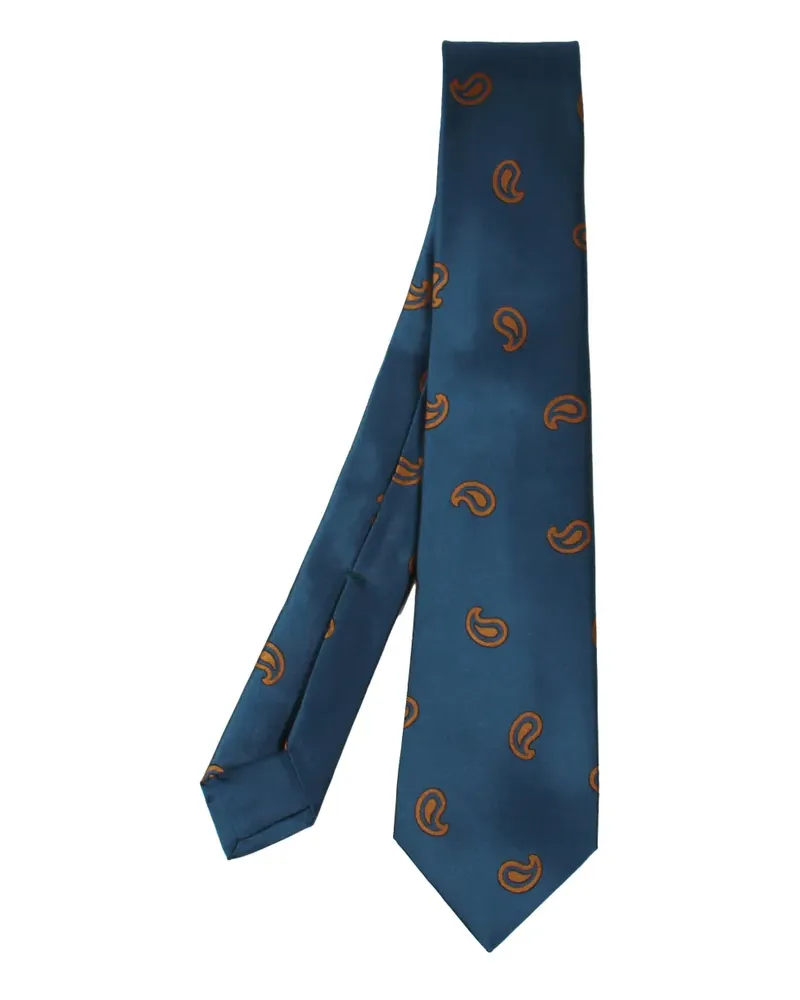 Kiton Krawatte mit Paisleymuster - Blau Blau
