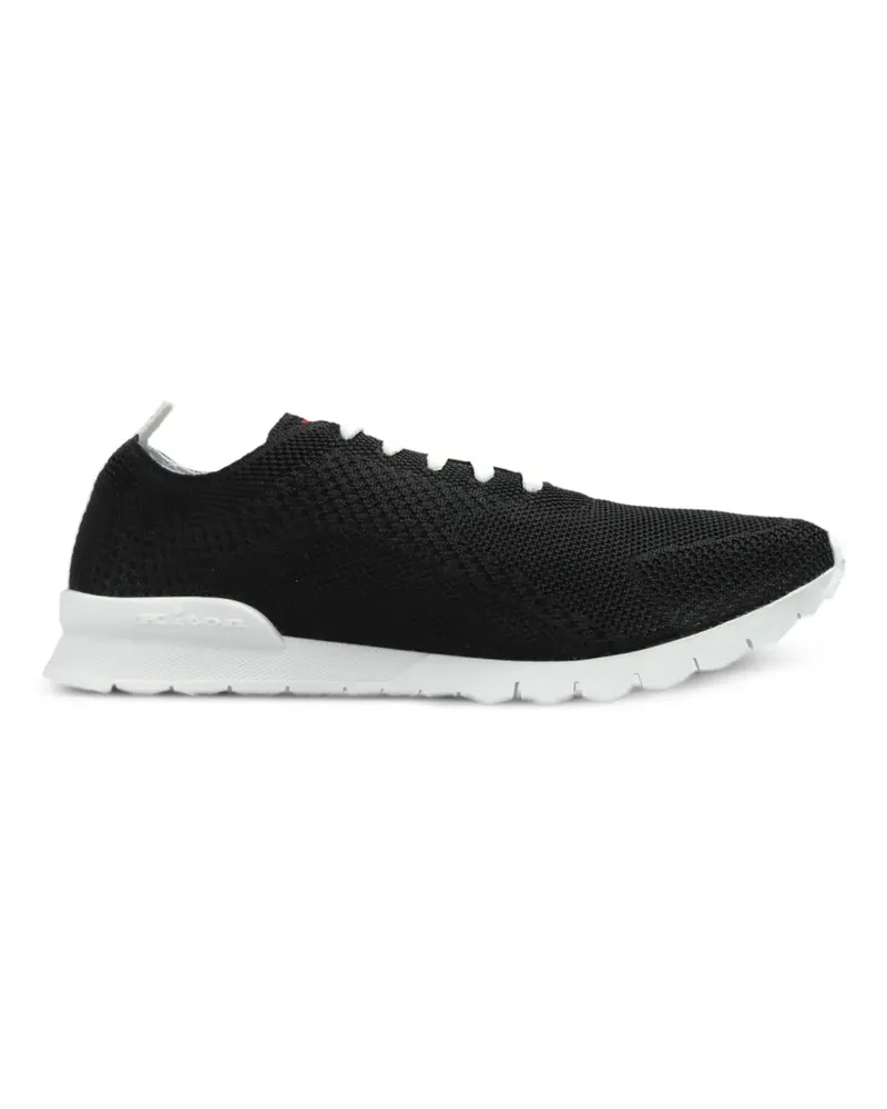 Kiton Sneakers in Mesh-Optik - Schwarz Schwarz