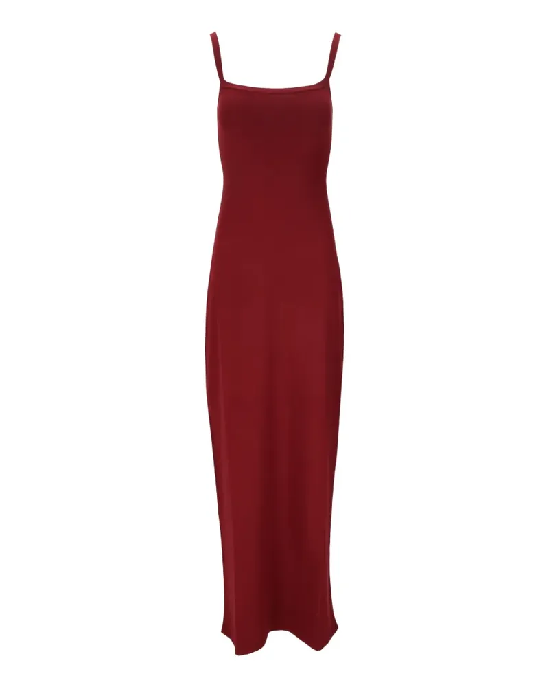 Dsquared2 ribbed-knit slit-detail maxi dress - Rot Rot