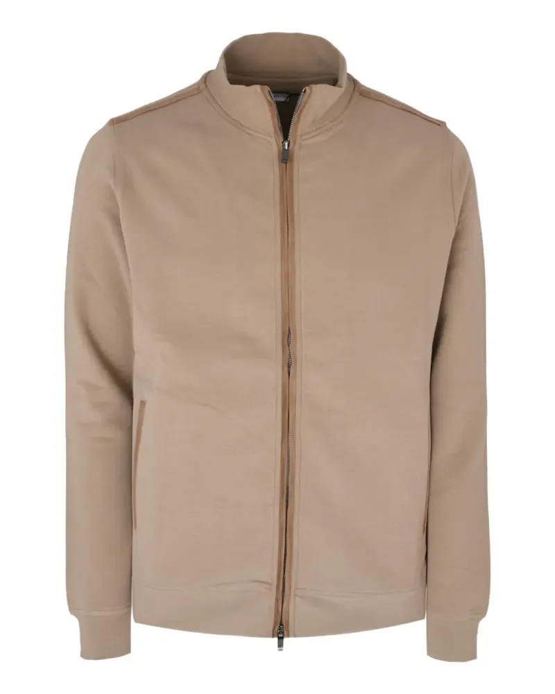 Pal Zileri high-neck zip-up sweatshirt - Nude Nude