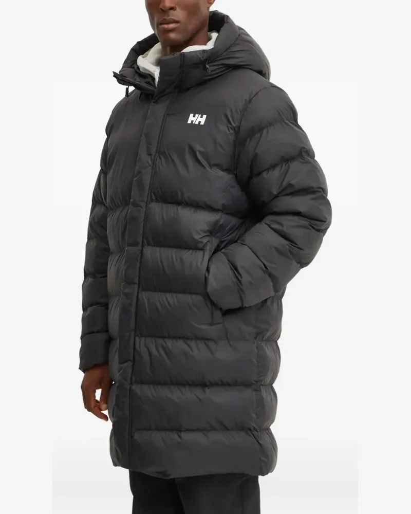 Helly Hansen hooded logo coat - Schwarz Schwarz