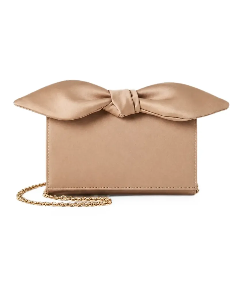 Aquazzura Bow Tie Mini clutch bag - Nude Nude