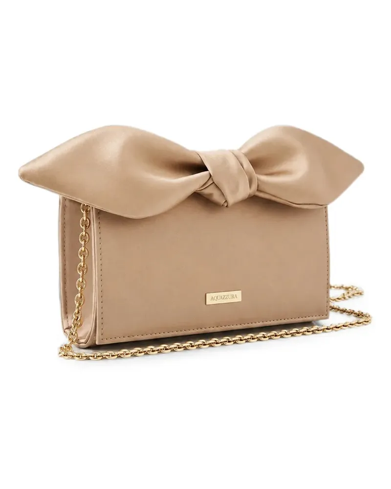Aquazzura Mini Bow Tie Clutch - Nude Nude