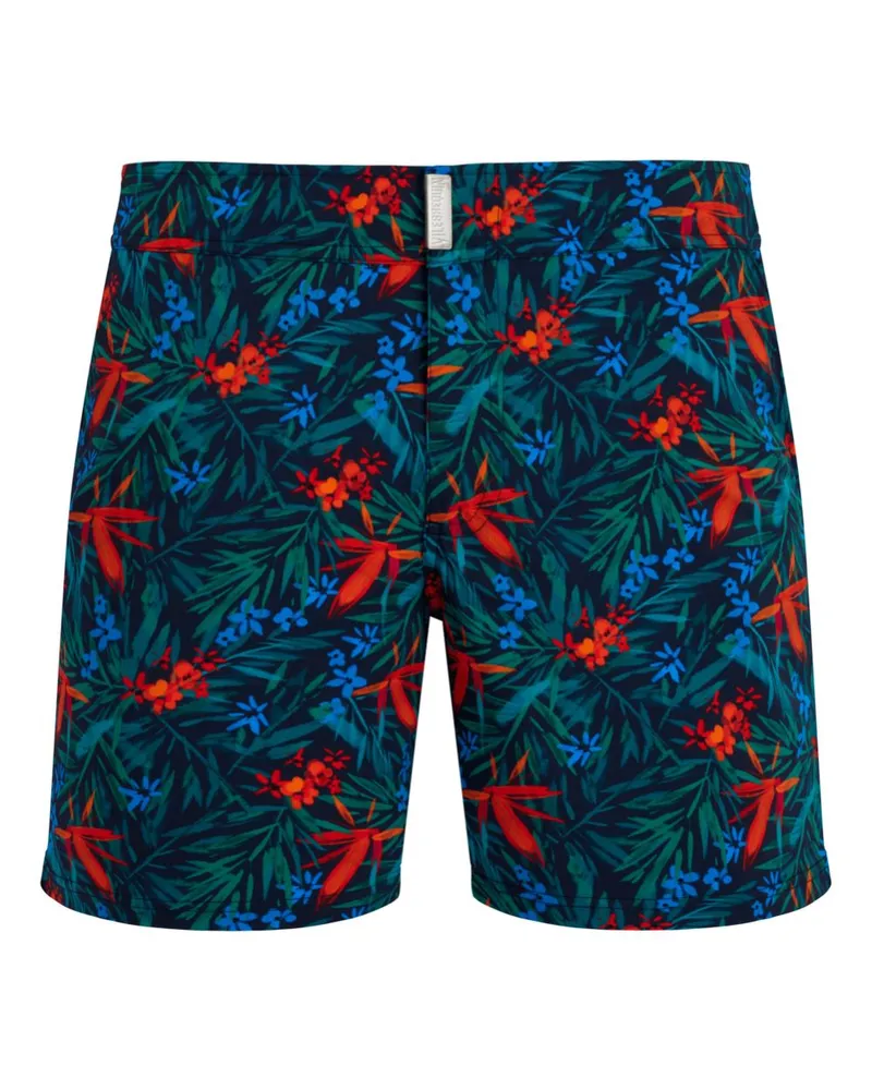 Vilebrequin Badeshorts mit Tropical Flowers-Print - Blau Blau