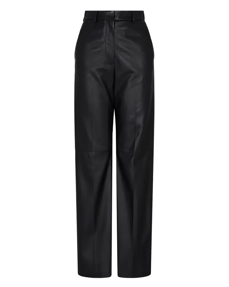 Emporio Armani Hose aus Faux-Leder - Schwarz Schwarz