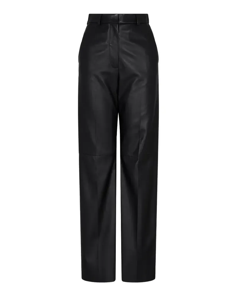 Emporio Armani Hose aus Faux-Leder - Schwarz Schwarz