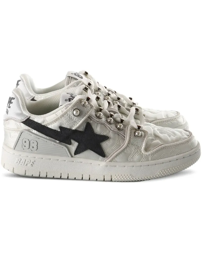 BAPE Stern Sneakers mit Nieten - Weiß Weiß