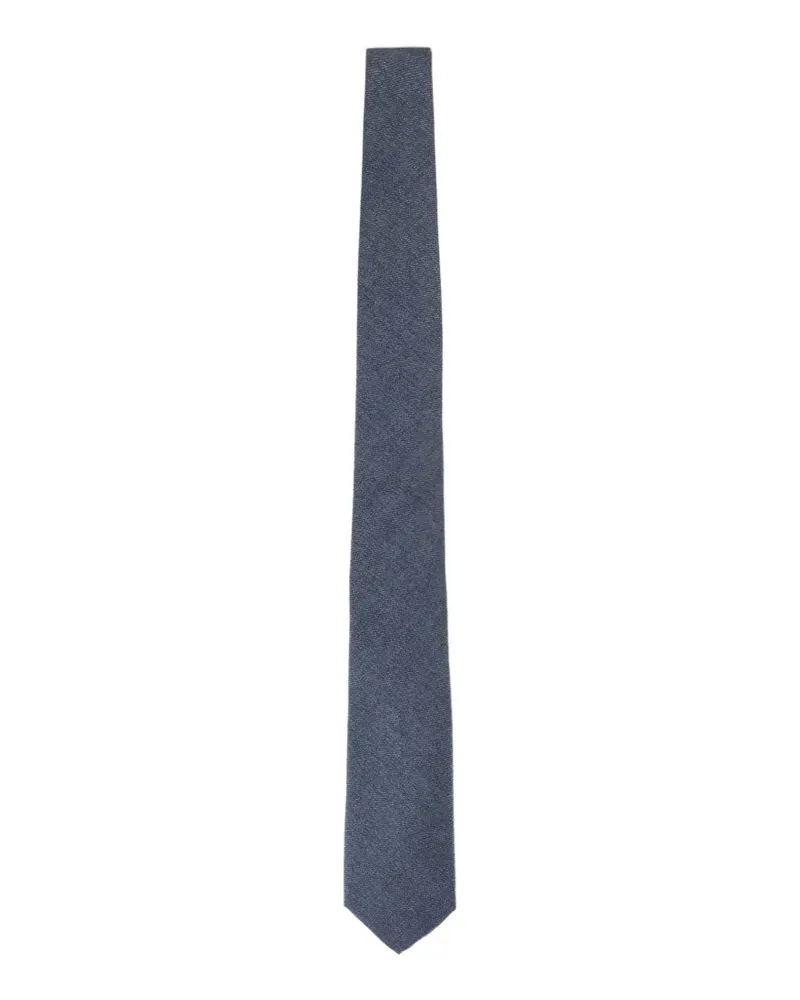 Canali blue silk tie - Blau Blau
