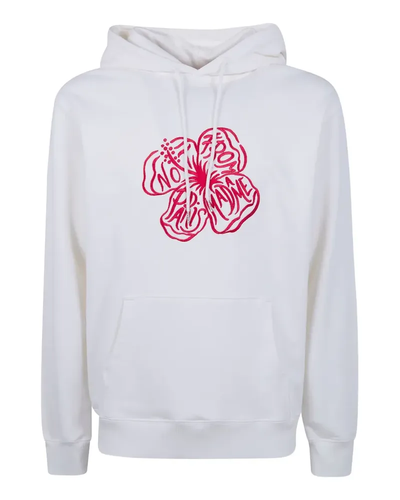 Drôle de Monsieur Hoodie mit Blumen-Print - Weiß Weiß