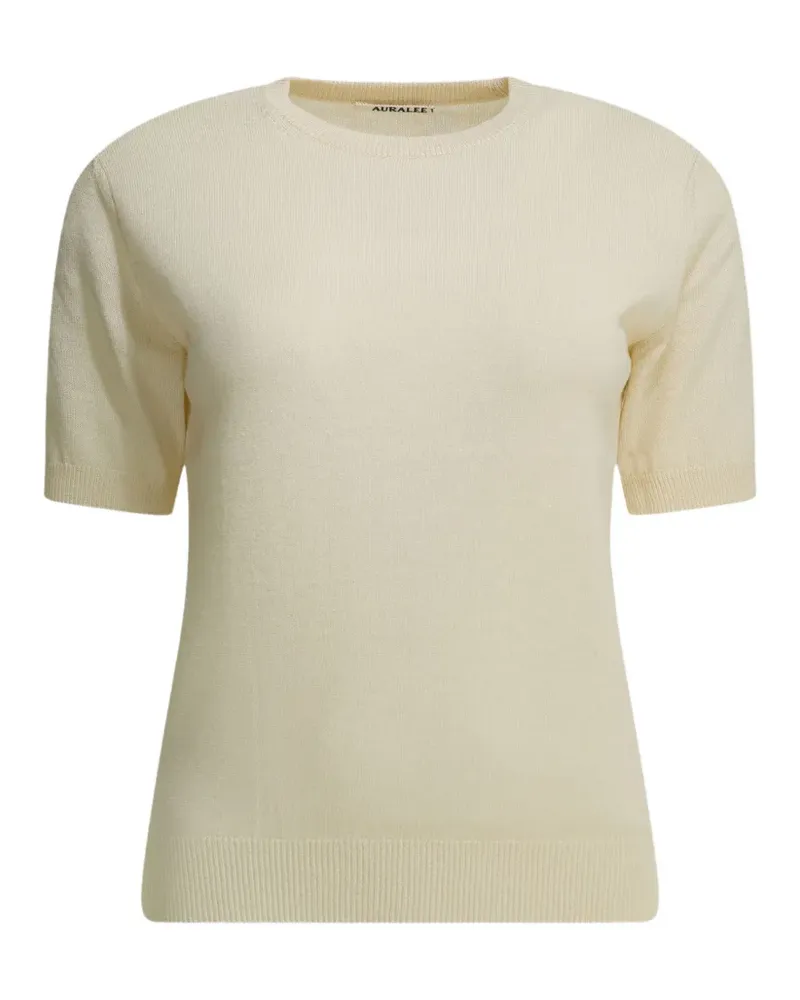 AURALEE short-sleeve sweater - Nude Nude