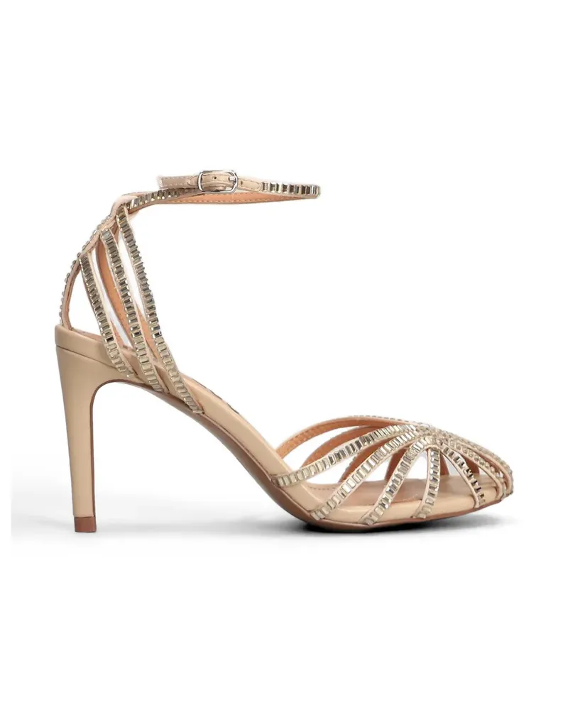 Bibi Lou Serabi crystal-embellished cage sandals - Nude Nude