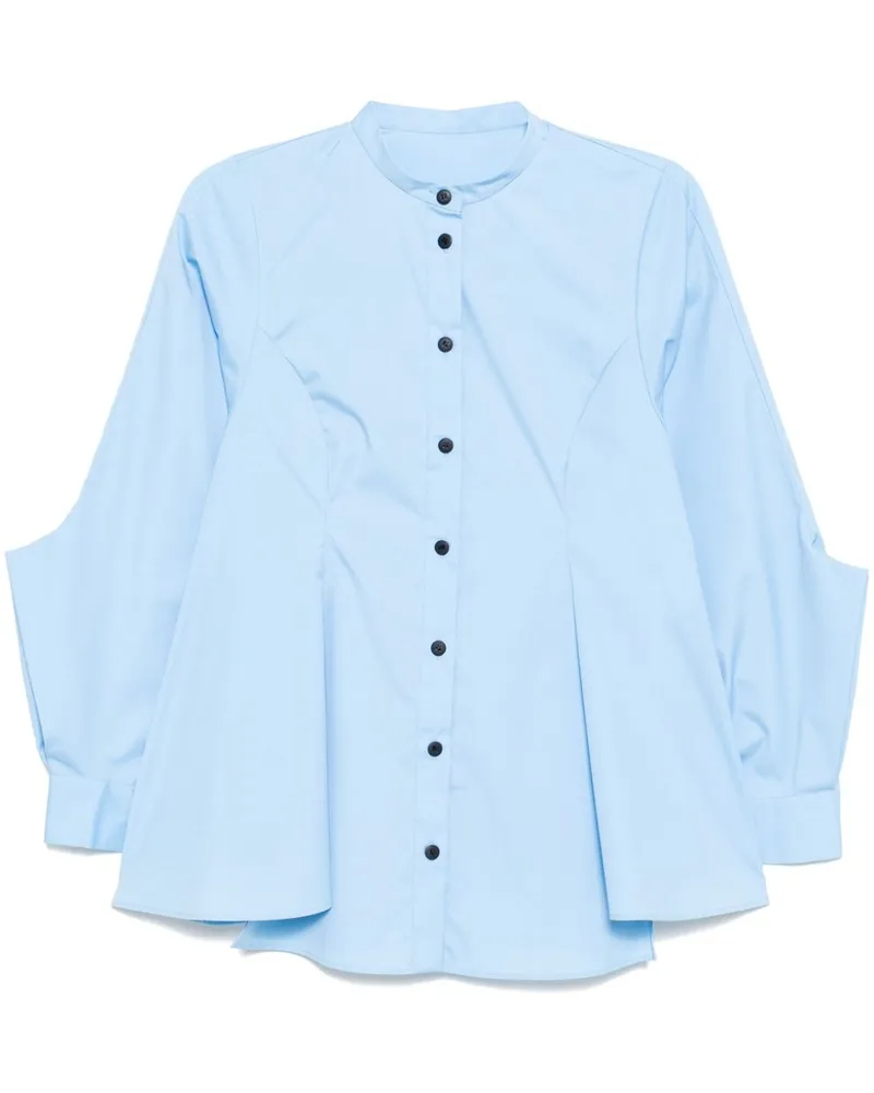 ENFÖLD Hemd mit abgerundetem Kragen - Blau Blau