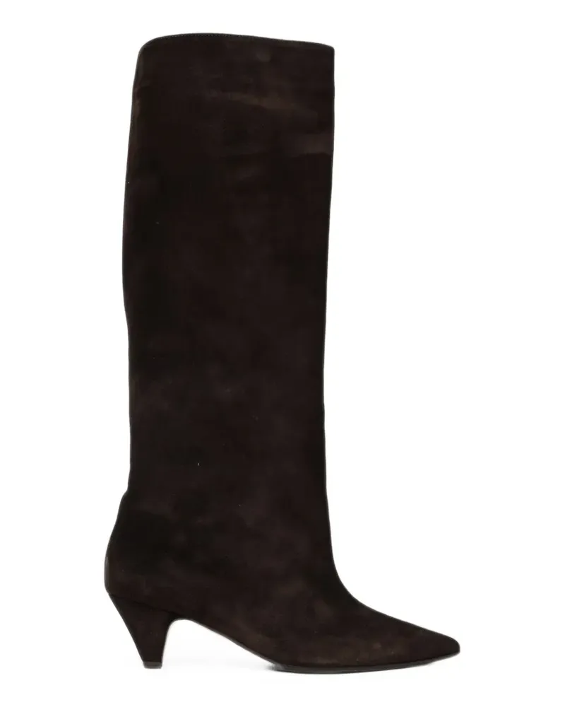 Anna F. Wildlederstiefel mit spitzer Kappe - Braun Braun