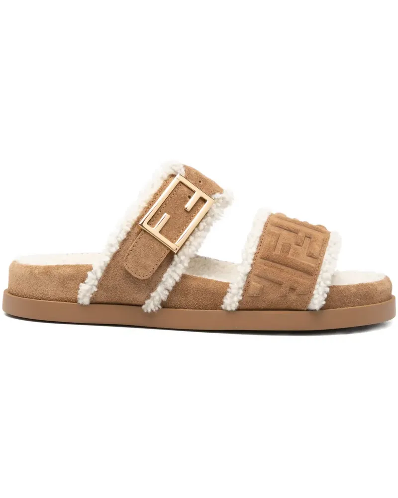 Fendi suede sandals - Nude Nude