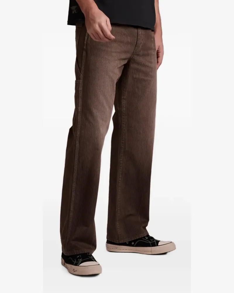Seven7 Gerade Hose mit Nadelstreifen - Braun Braun