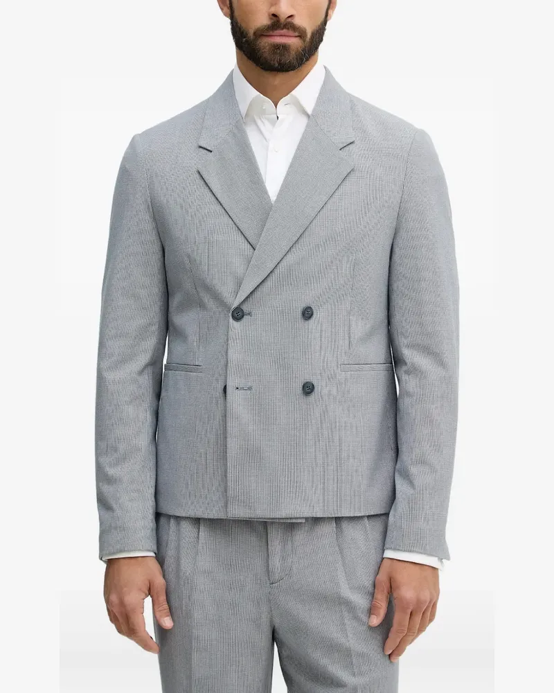 Lindbergh Doppelreihiger Anzug mit Muster - Grau Grau