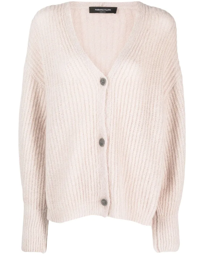 Fabiana Filippi Cardigan aus geripptem Strick - Nude Nude