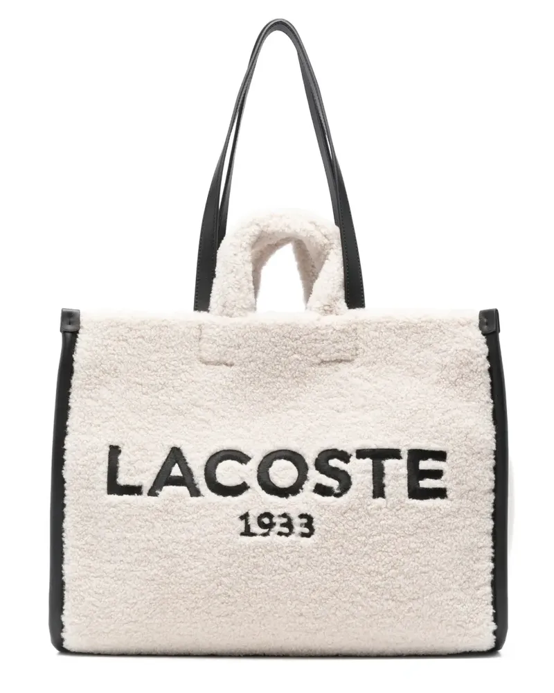 Lacoste fluffy tote bag - Nude Nude