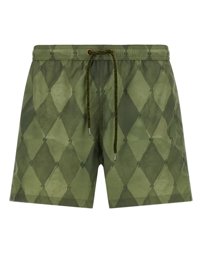 Ballantyne diamond-pattern swim shorts - Grün Grün